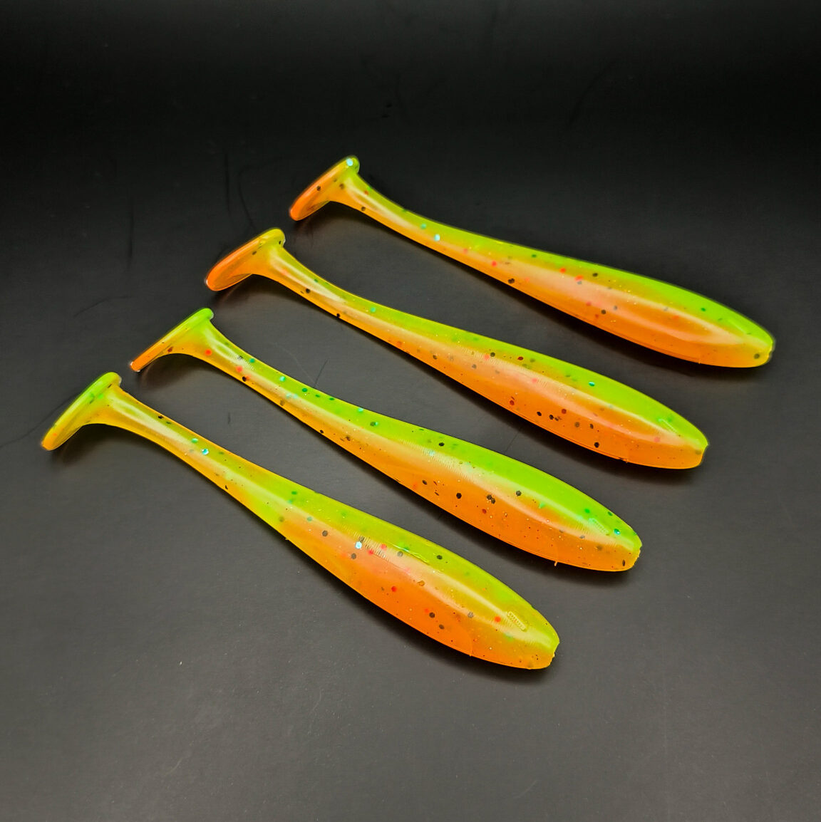 Slick Swim Paddle Tail 4 inch 10cm soft swimbait with hook slot 5 pack for perch fishing